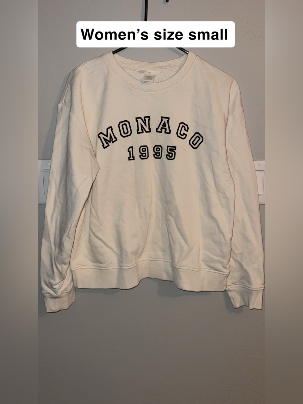Monaco 1995 Cream Crewneck Sweatshirt